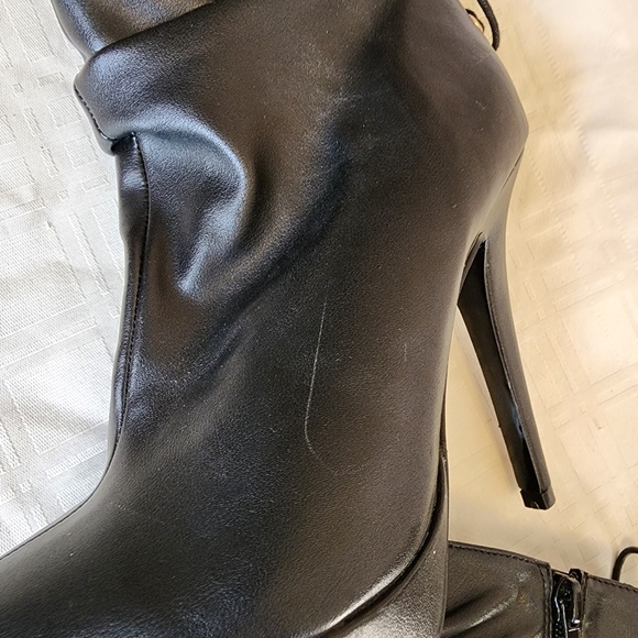Thalia Sodi Honra tassle bootie EUC black faux leather 7 - Picture 6 of 12